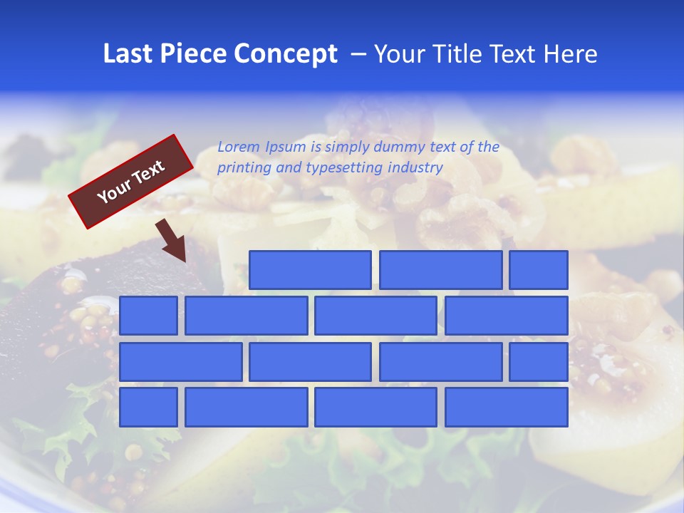 Delicious Freshly Made Pear, Beetroot And Walnut Salad Ready To Serve. PowerPoint Template