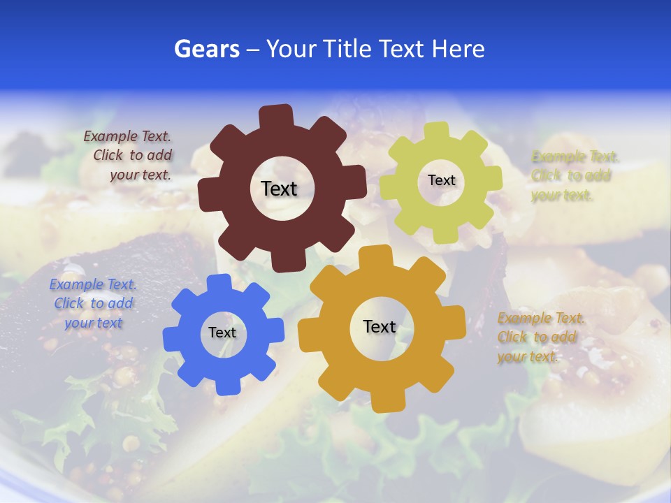 Delicious Freshly Made Pear, Beetroot And Walnut Salad Ready To Serve. PowerPoint Template