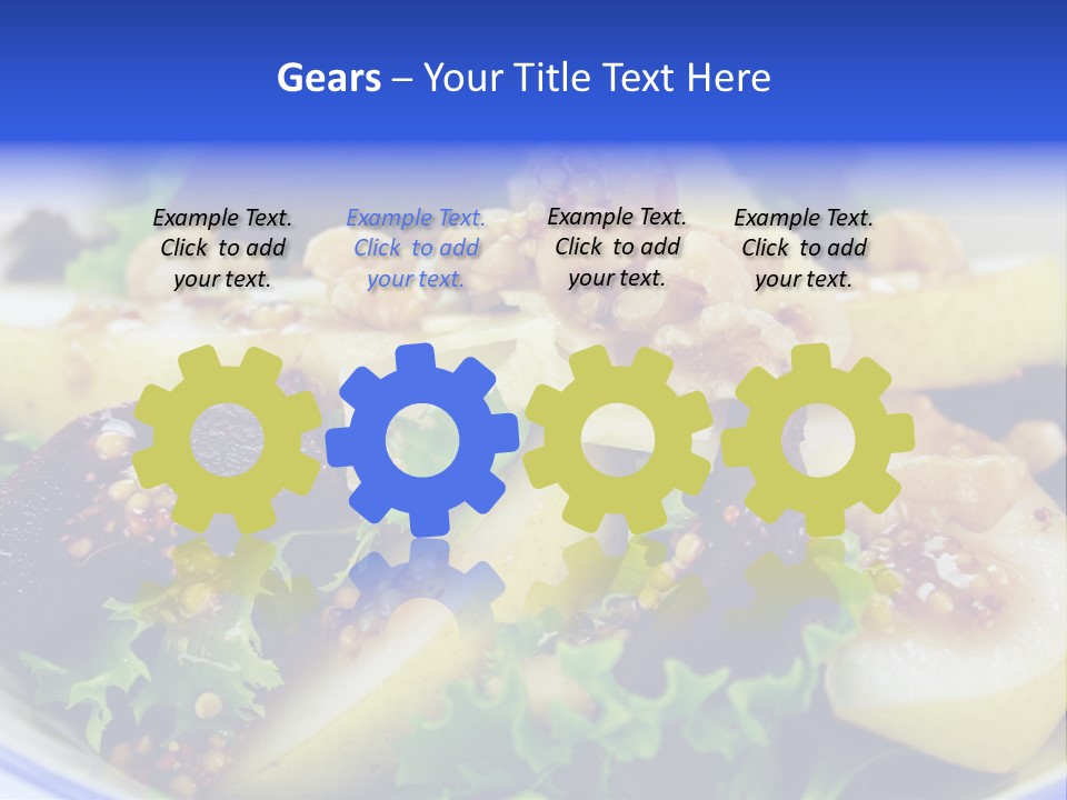 Delicious Freshly Made Pear, Beetroot And Walnut Salad Ready To Serve. PowerPoint Template