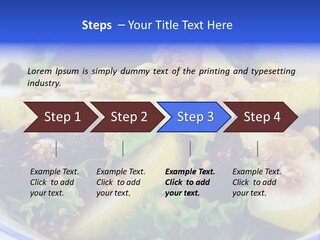 Delicious Freshly Made Pear, Beetroot And Walnut Salad Ready To Serve. PowerPoint Template