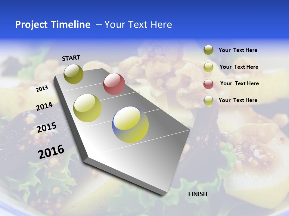Delicious Freshly Made Pear, Beetroot And Walnut Salad Ready To Serve. PowerPoint Template