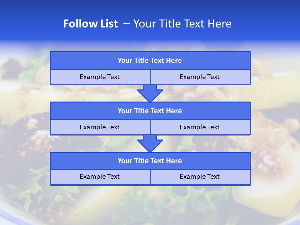Delicious Freshly Made Pear, Beetroot And Walnut Salad Ready To Serve. PowerPoint Template