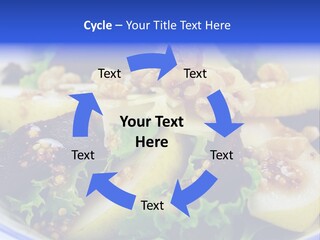 Delicious Freshly Made Pear, Beetroot And Walnut Salad Ready To Serve. PowerPoint Template