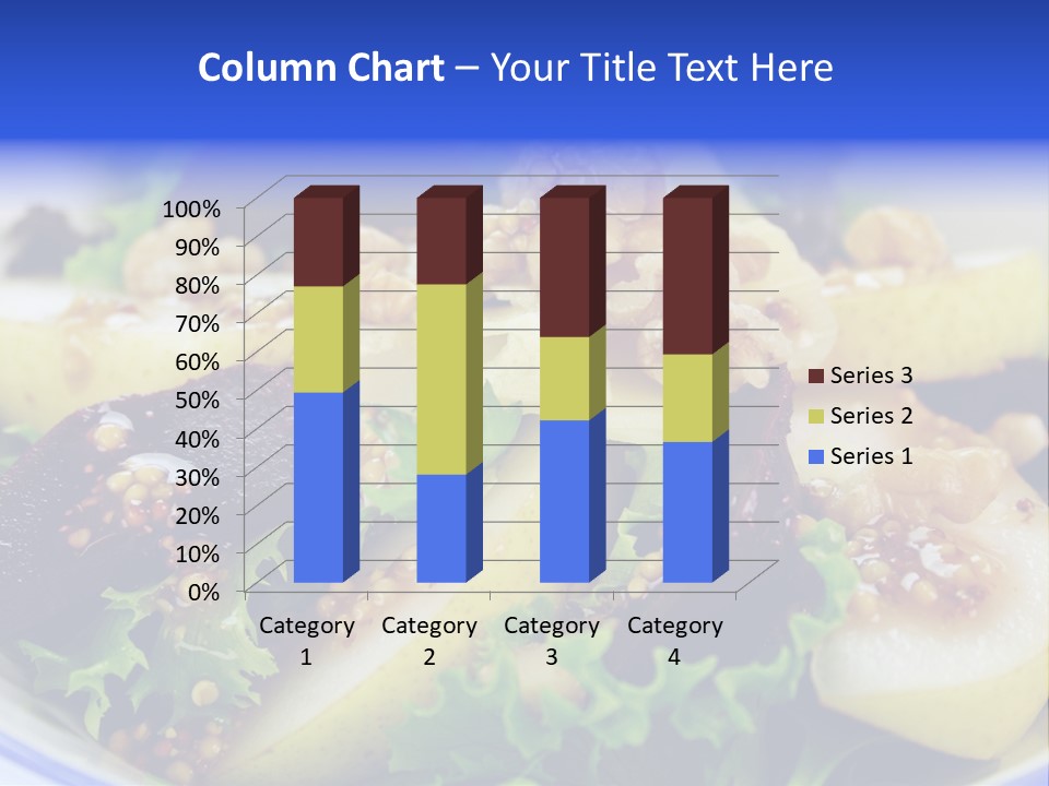 Delicious Freshly Made Pear, Beetroot And Walnut Salad Ready To Serve. PowerPoint Template
