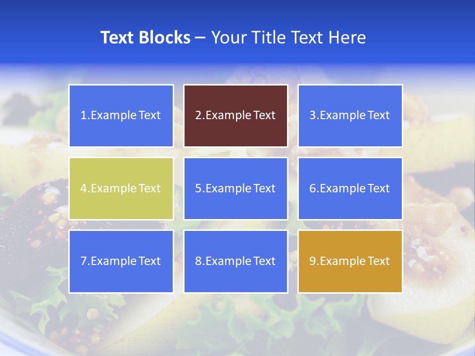 Delicious Freshly Made Pear, Beetroot And Walnut Salad Ready To Serve. PowerPoint Template