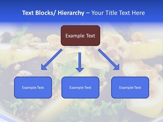 Delicious Freshly Made Pear, Beetroot And Walnut Salad Ready To Serve. PowerPoint Template