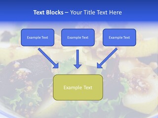 Delicious Freshly Made Pear, Beetroot And Walnut Salad Ready To Serve. PowerPoint Template