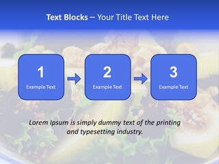 Delicious Freshly Made Pear, Beetroot And Walnut Salad Ready To Serve. PowerPoint Template