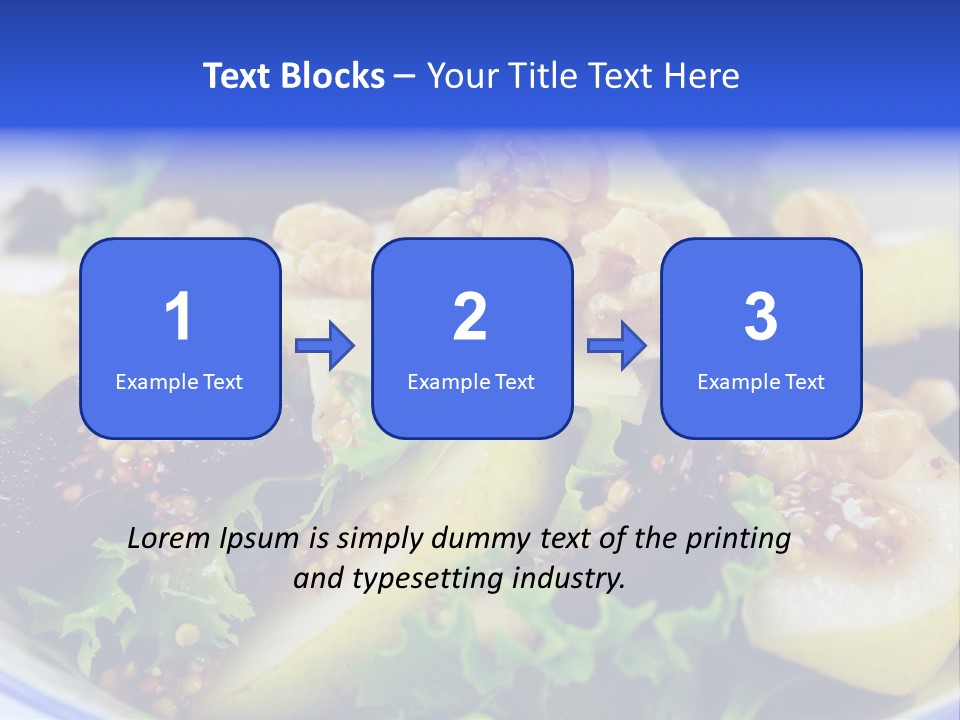 Delicious Freshly Made Pear, Beetroot And Walnut Salad Ready To Serve. PowerPoint Template