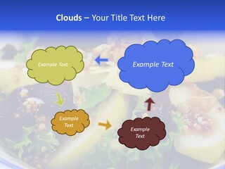 Delicious Freshly Made Pear, Beetroot And Walnut Salad Ready To Serve. PowerPoint Template