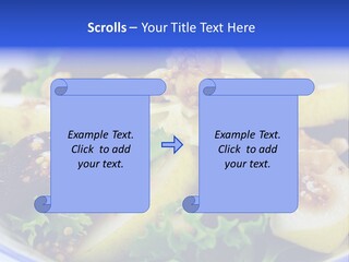 Delicious Freshly Made Pear, Beetroot And Walnut Salad Ready To Serve. PowerPoint Template