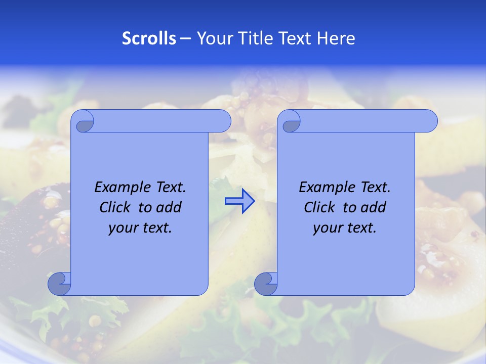 Delicious Freshly Made Pear, Beetroot And Walnut Salad Ready To Serve. PowerPoint Template