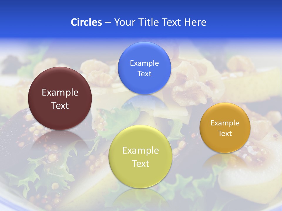 Delicious Freshly Made Pear, Beetroot And Walnut Salad Ready To Serve. PowerPoint Template