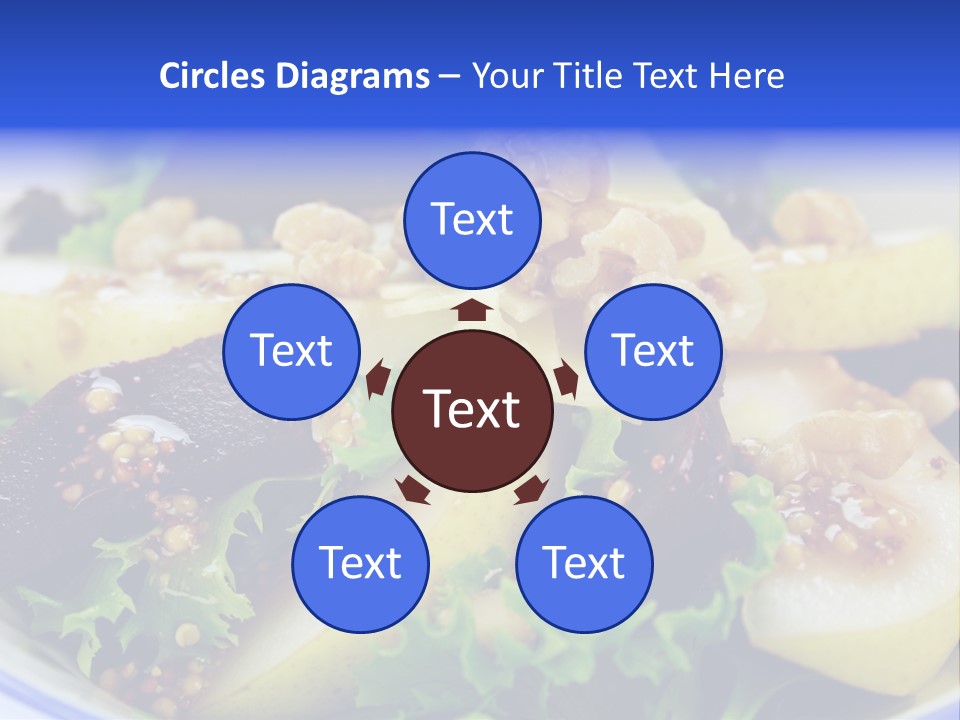 Delicious Freshly Made Pear, Beetroot And Walnut Salad Ready To Serve. PowerPoint Template