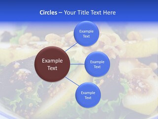 Delicious Freshly Made Pear, Beetroot And Walnut Salad Ready To Serve. PowerPoint Template