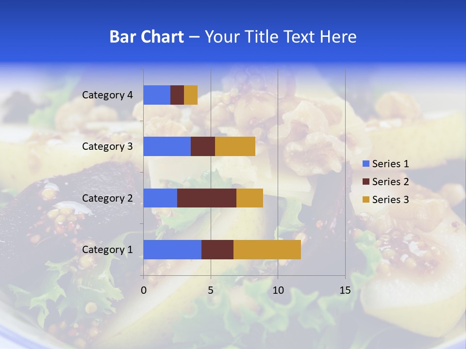 Delicious Freshly Made Pear, Beetroot And Walnut Salad Ready To Serve. PowerPoint Template