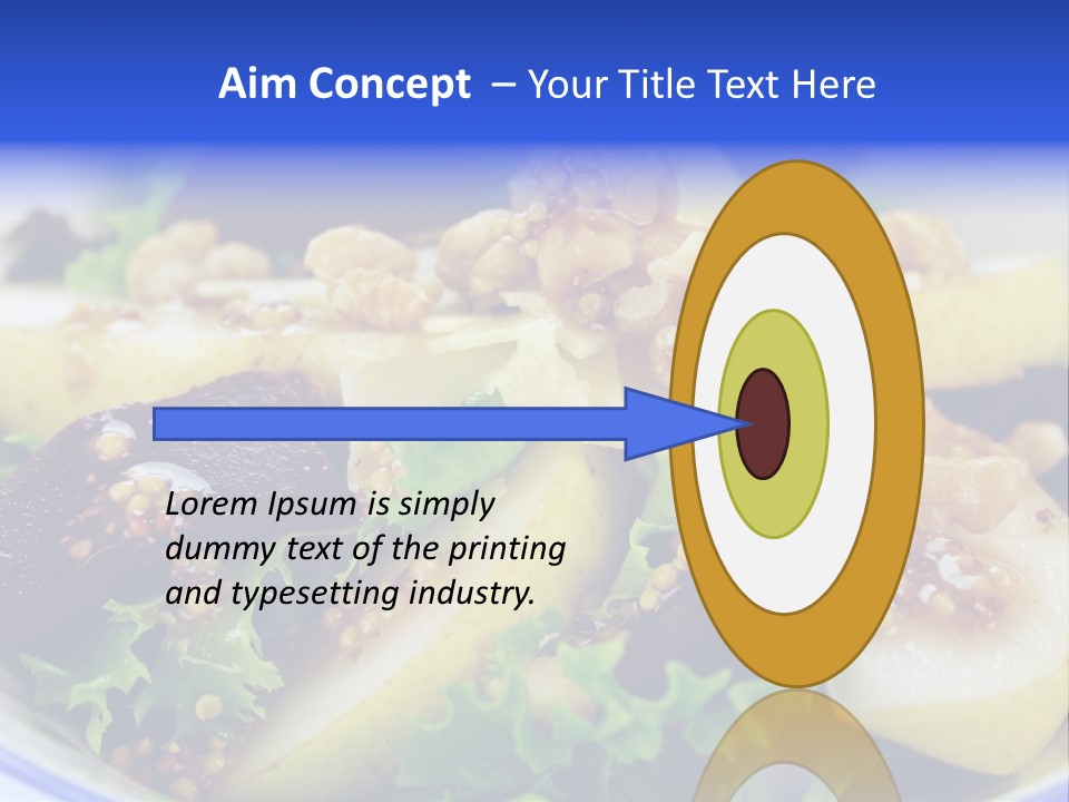 Delicious Freshly Made Pear, Beetroot And Walnut Salad Ready To Serve. PowerPoint Template