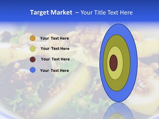 Delicious Freshly Made Pear, Beetroot And Walnut Salad Ready To Serve. PowerPoint Template