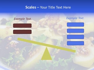Delicious Freshly Made Pear, Beetroot And Walnut Salad Ready To Serve. PowerPoint Template