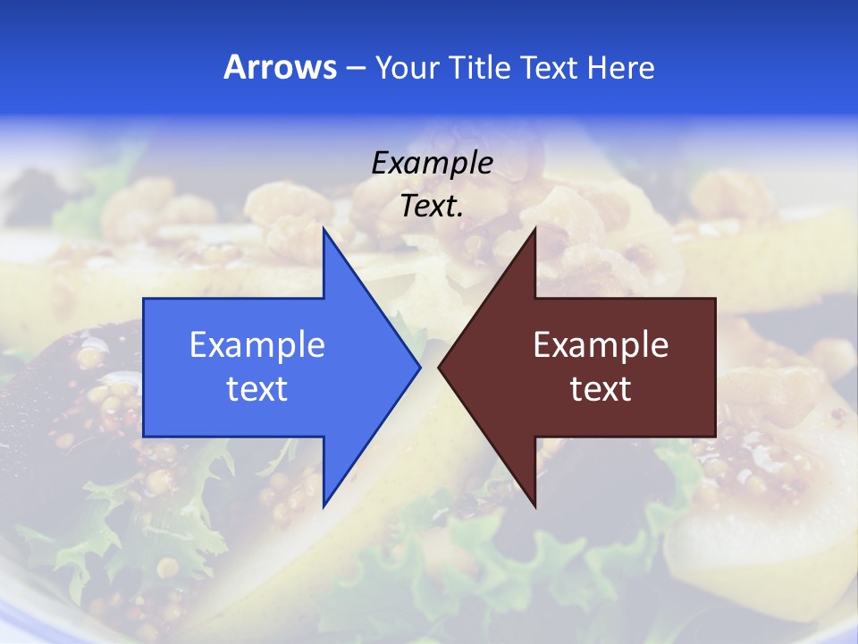 Delicious Freshly Made Pear, Beetroot And Walnut Salad Ready To Serve. PowerPoint Template