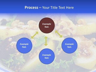 Delicious Freshly Made Pear, Beetroot And Walnut Salad Ready To Serve. PowerPoint Template