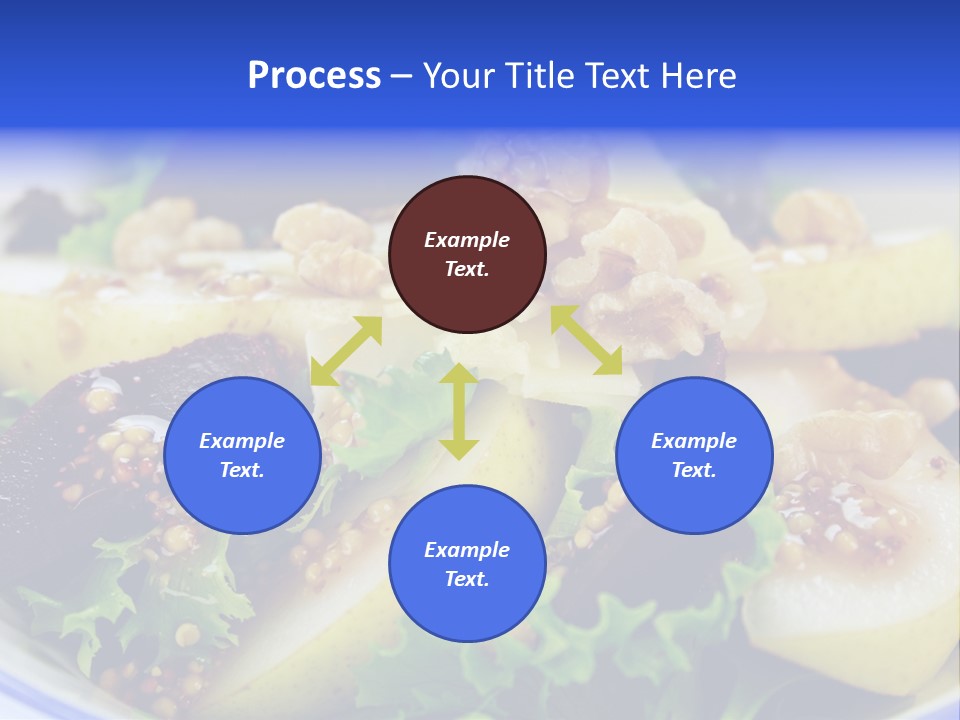 Delicious Freshly Made Pear, Beetroot And Walnut Salad Ready To Serve. PowerPoint Template