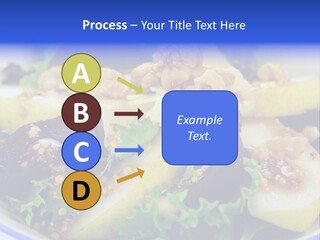 Delicious Freshly Made Pear, Beetroot And Walnut Salad Ready To Serve. PowerPoint Template