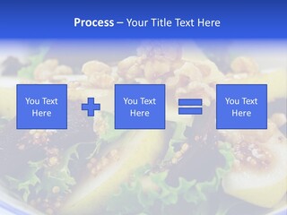 Delicious Freshly Made Pear, Beetroot And Walnut Salad Ready To Serve. PowerPoint Template