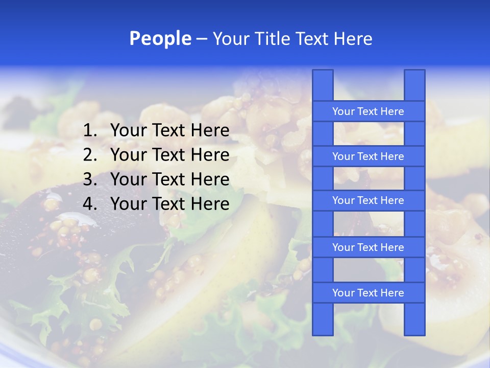 Delicious Freshly Made Pear, Beetroot And Walnut Salad Ready To Serve. PowerPoint Template