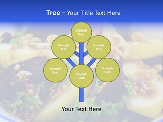 Delicious Freshly Made Pear, Beetroot And Walnut Salad Ready To Serve. PowerPoint Template