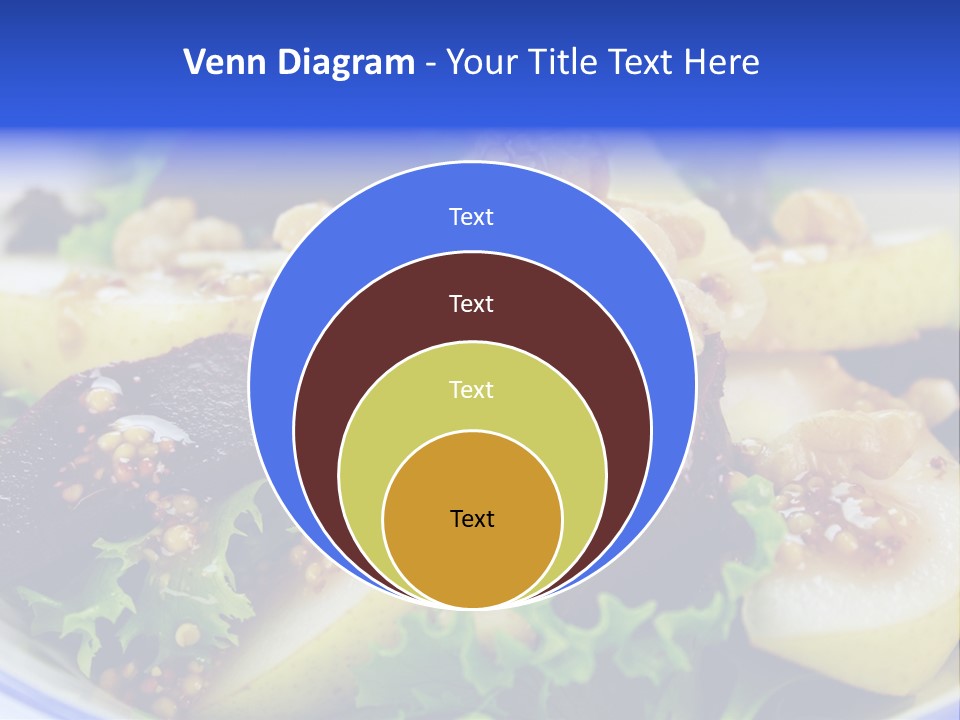 Delicious Freshly Made Pear, Beetroot And Walnut Salad Ready To Serve. PowerPoint Template