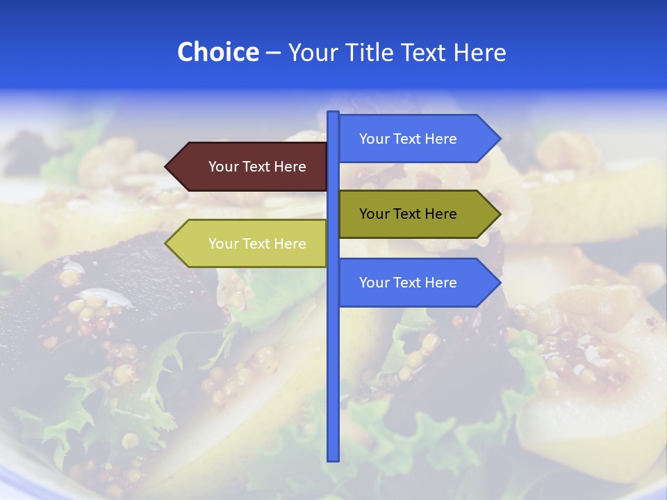 Delicious Freshly Made Pear, Beetroot And Walnut Salad Ready To Serve. PowerPoint Template