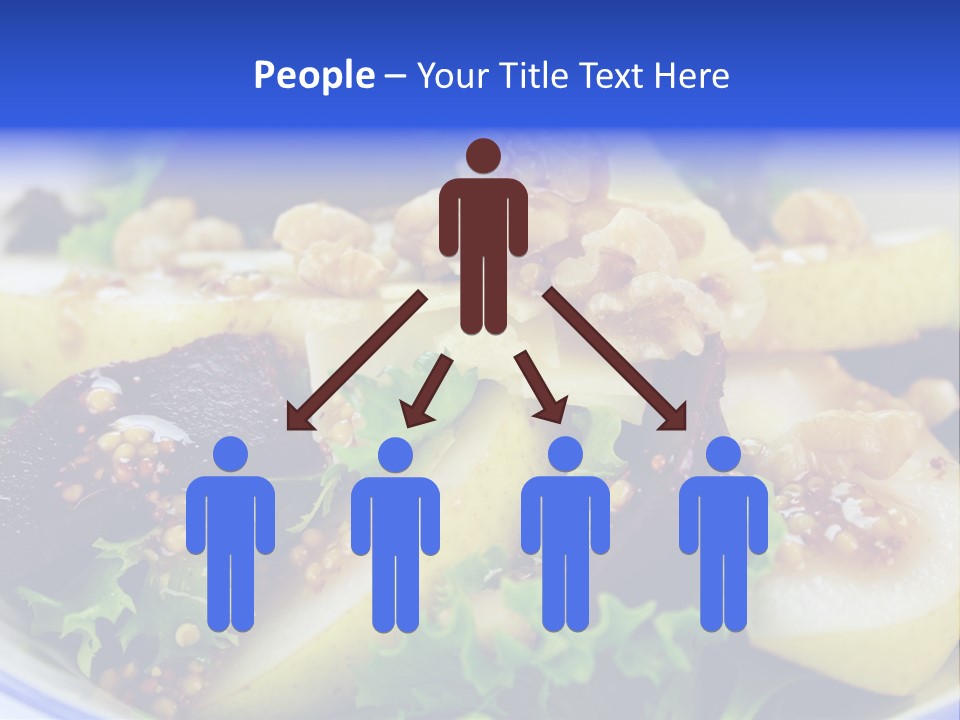 Delicious Freshly Made Pear, Beetroot And Walnut Salad Ready To Serve. PowerPoint Template