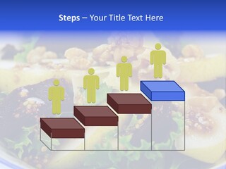 Delicious Freshly Made Pear, Beetroot And Walnut Salad Ready To Serve. PowerPoint Template