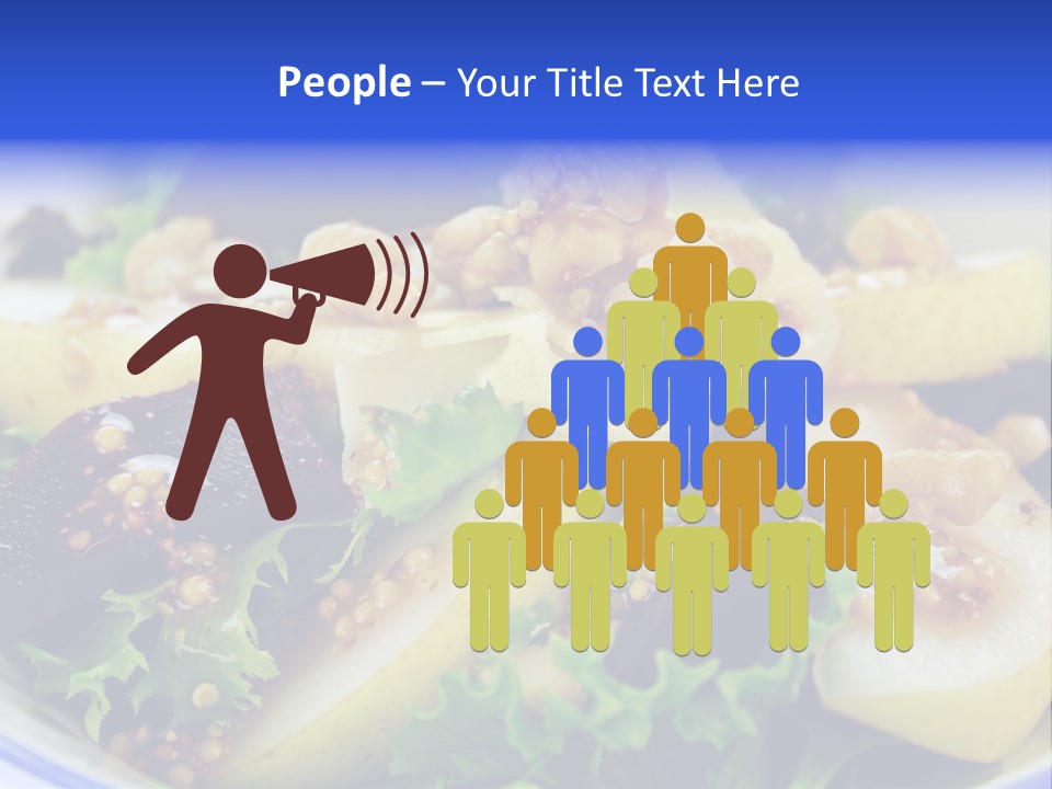 Delicious Freshly Made Pear, Beetroot And Walnut Salad Ready To Serve. PowerPoint Template