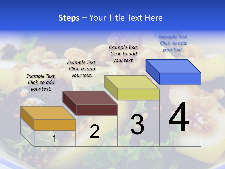 Delicious Freshly Made Pear, Beetroot And Walnut Salad Ready To Serve. PowerPoint Template