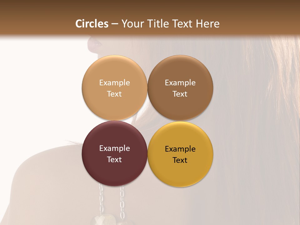 Back Side Shot Of Young And Beautiful Red Haired With Stones Necklace On Shoulder PowerPoint Template