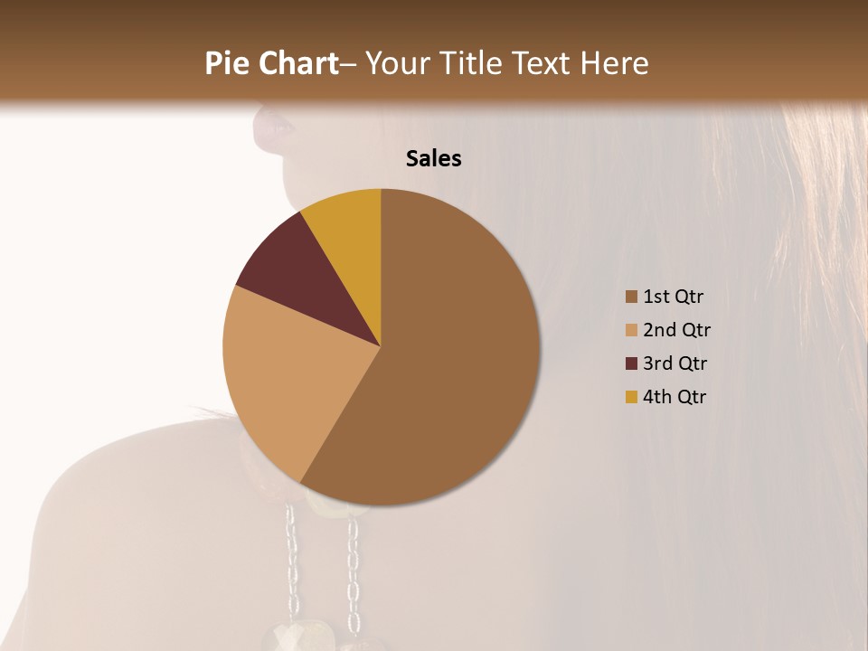 Back Side Shot Of Young And Beautiful Red Haired With Stones Necklace On Shoulder PowerPoint Template