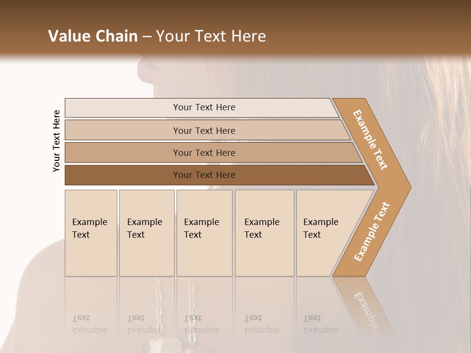 Back Side Shot Of Young And Beautiful Red Haired With Stones Necklace On Shoulder PowerPoint Template