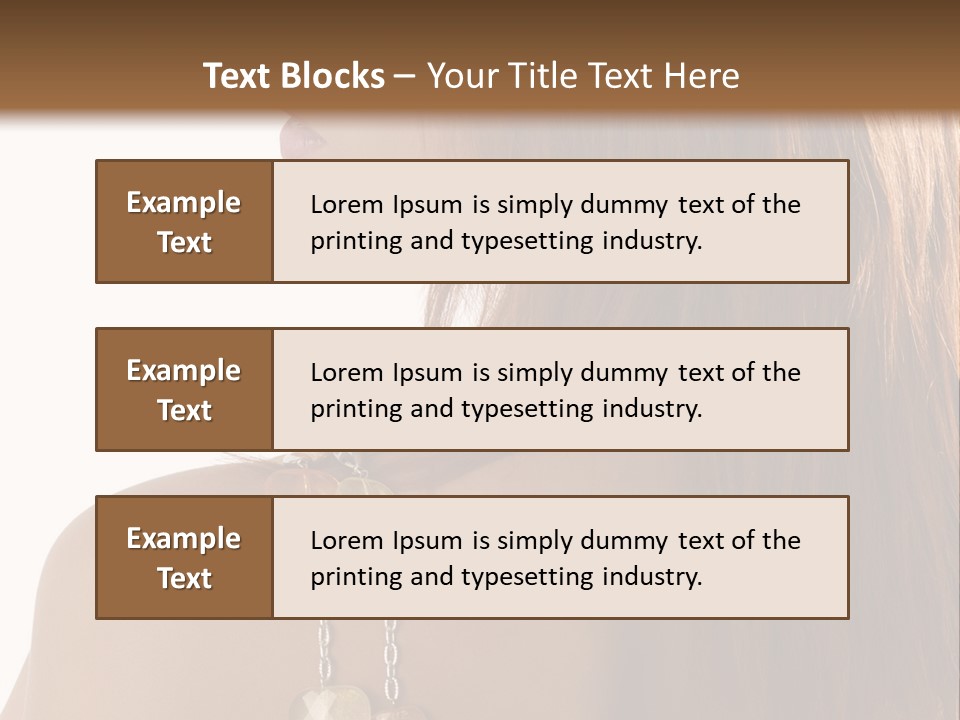 Back Side Shot Of Young And Beautiful Red Haired With Stones Necklace On Shoulder PowerPoint Template