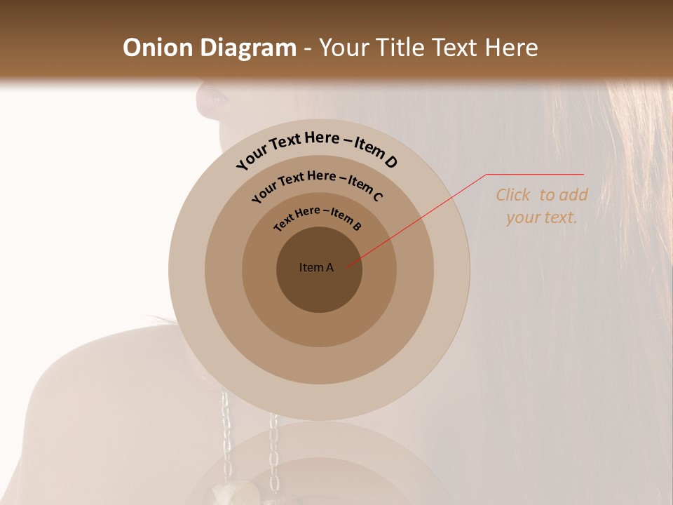 Back Side Shot Of Young And Beautiful Red Haired With Stones Necklace On Shoulder PowerPoint Template