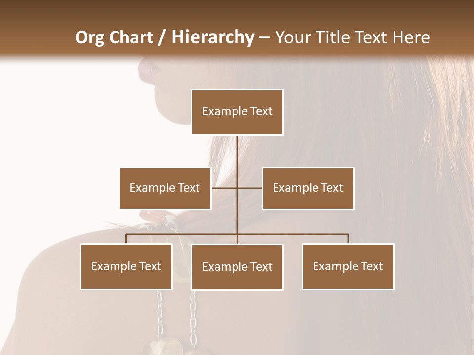 Back Side Shot Of Young And Beautiful Red Haired With Stones Necklace On Shoulder PowerPoint Template