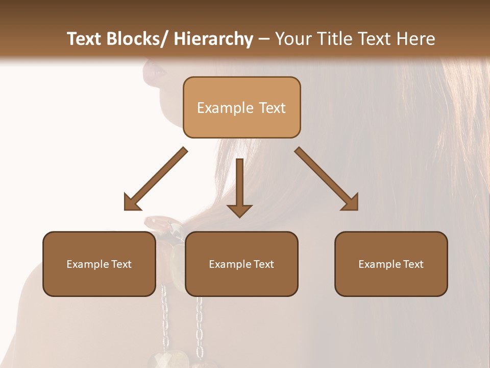 Back Side Shot Of Young And Beautiful Red Haired With Stones Necklace On Shoulder PowerPoint Template