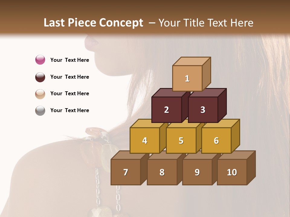 Back Side Shot Of Young And Beautiful Red Haired With Stones Necklace On Shoulder PowerPoint Template