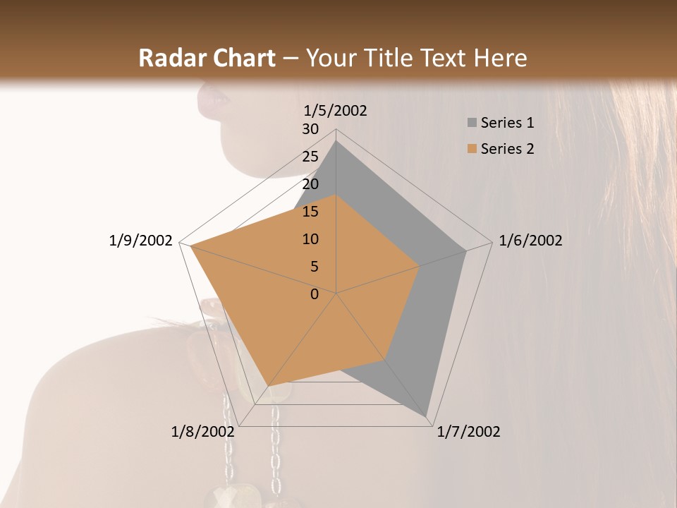 Back Side Shot Of Young And Beautiful Red Haired With Stones Necklace On Shoulder PowerPoint Template