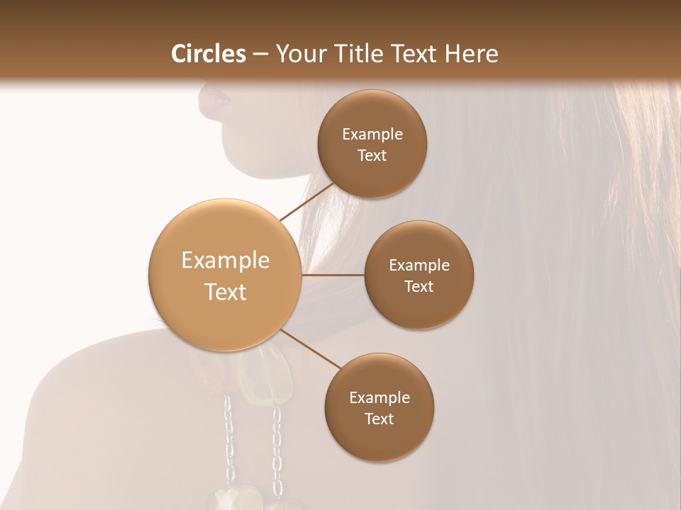 Back Side Shot Of Young And Beautiful Red Haired With Stones Necklace On Shoulder PowerPoint Template