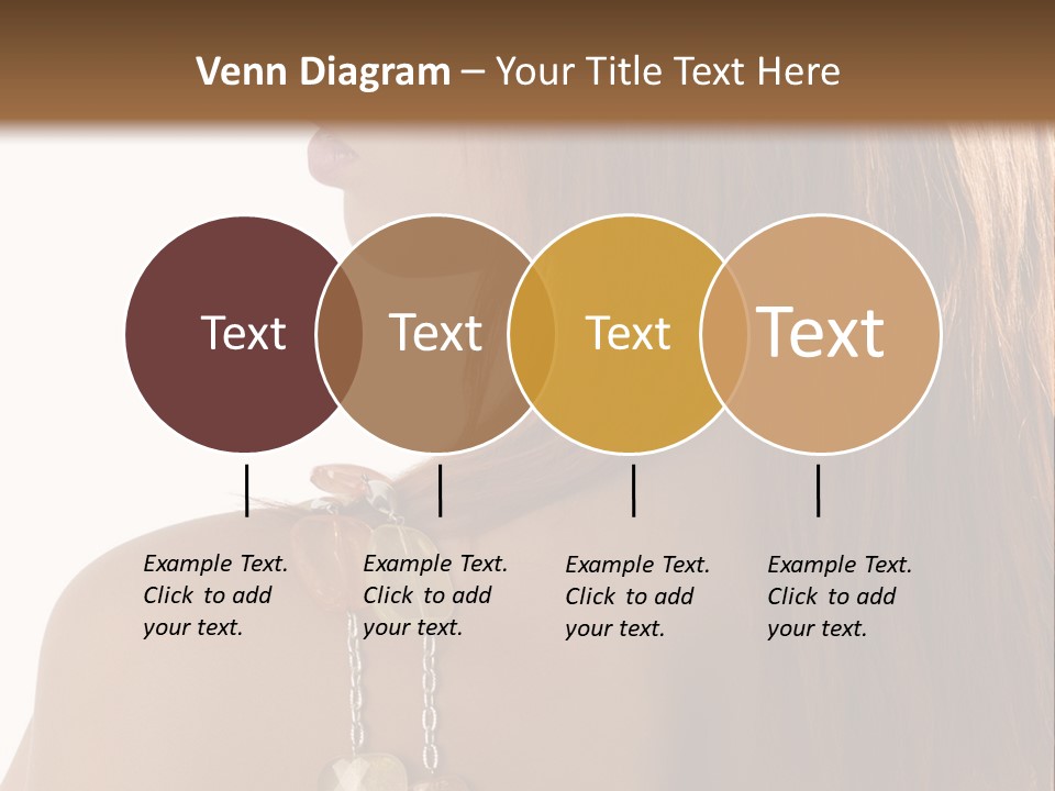 Back Side Shot Of Young And Beautiful Red Haired With Stones Necklace On Shoulder PowerPoint Template