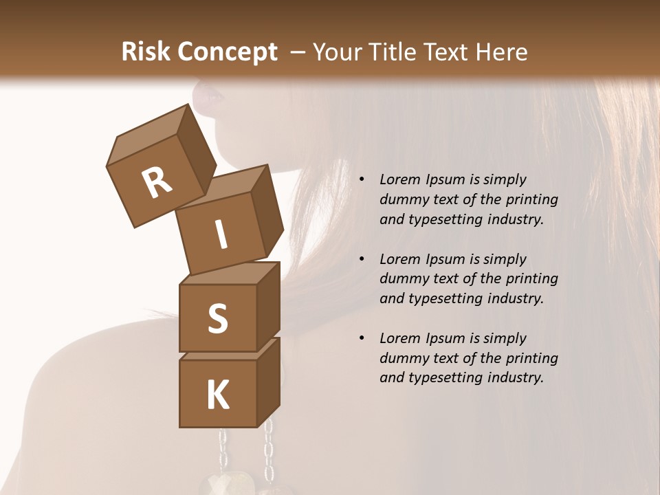 Back Side Shot Of Young And Beautiful Red Haired With Stones Necklace On Shoulder PowerPoint Template