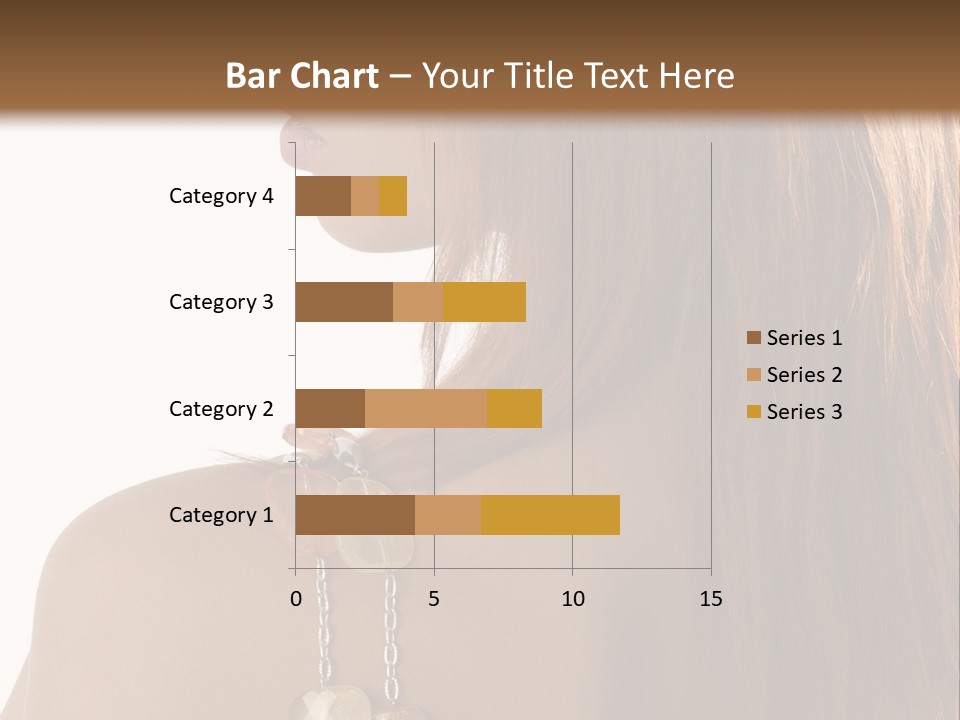 Back Side Shot Of Young And Beautiful Red Haired With Stones Necklace On Shoulder PowerPoint Template