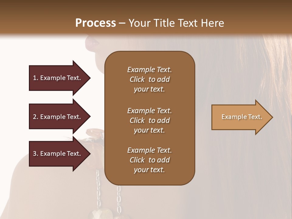 Back Side Shot Of Young And Beautiful Red Haired With Stones Necklace On Shoulder PowerPoint Template